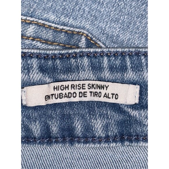 Ava & Viv Womens High Rise Skinny Blue Denim Jeans Casual Stretch Plus Size 26 - Picture 7 of 9